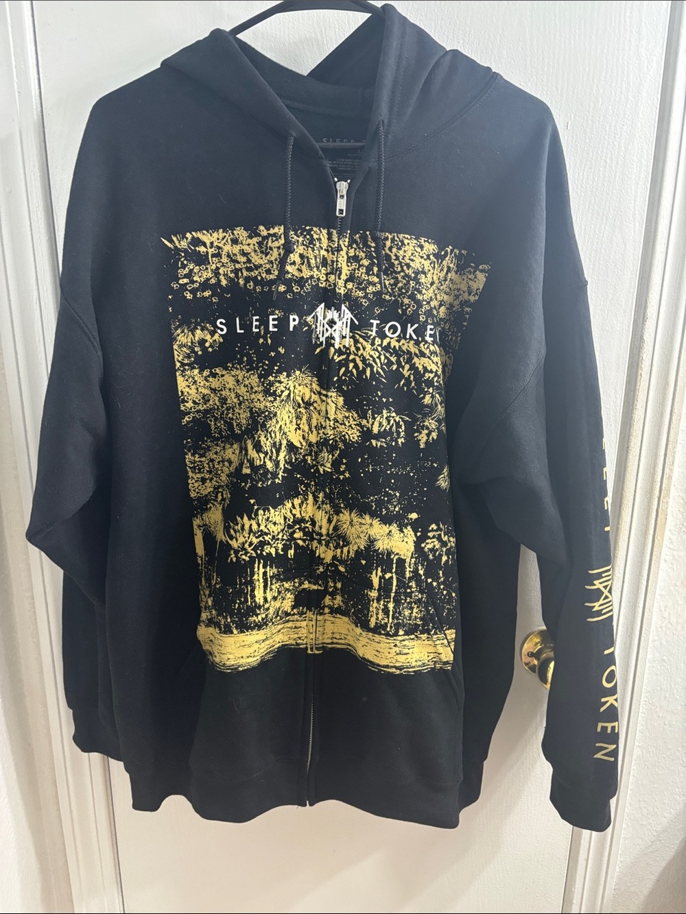 Black & Yellow Graphic Zip Hoodie